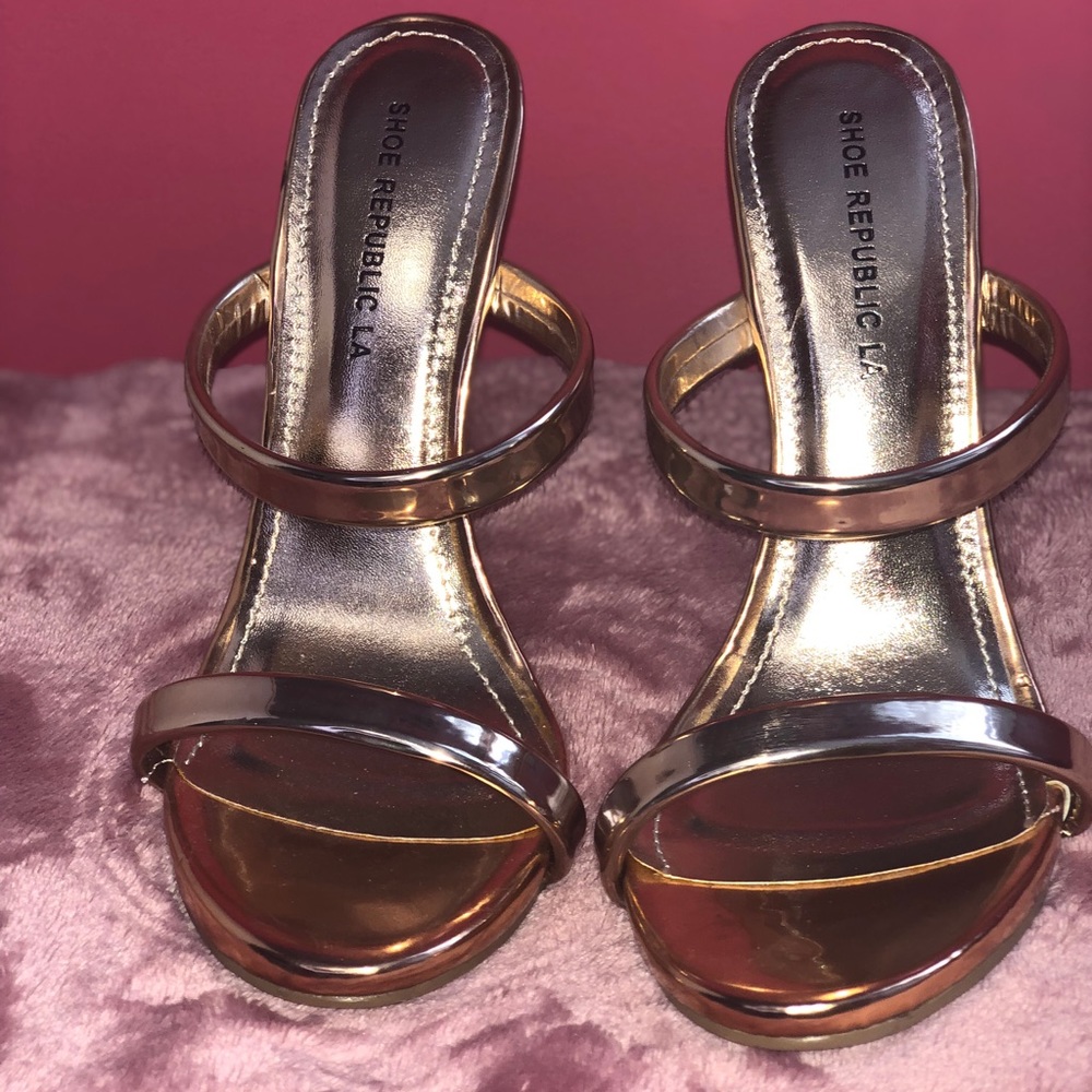 Shoe Republic LA heels, color : rose gold
